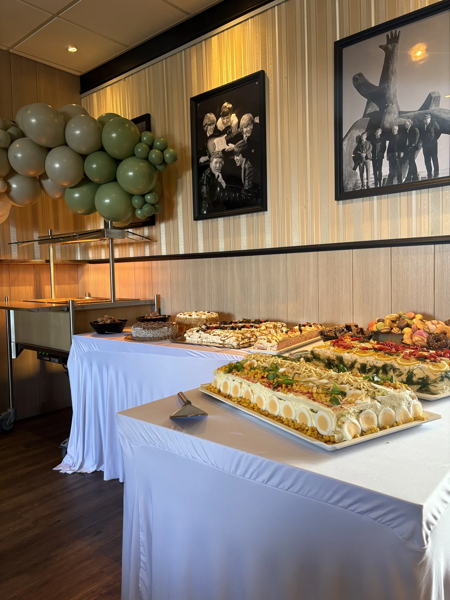 The lunch buffet spread