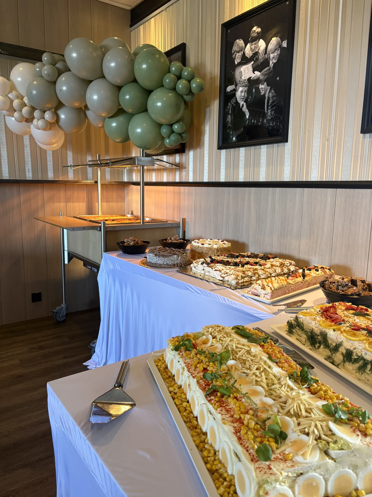 The function room, set up for a private event